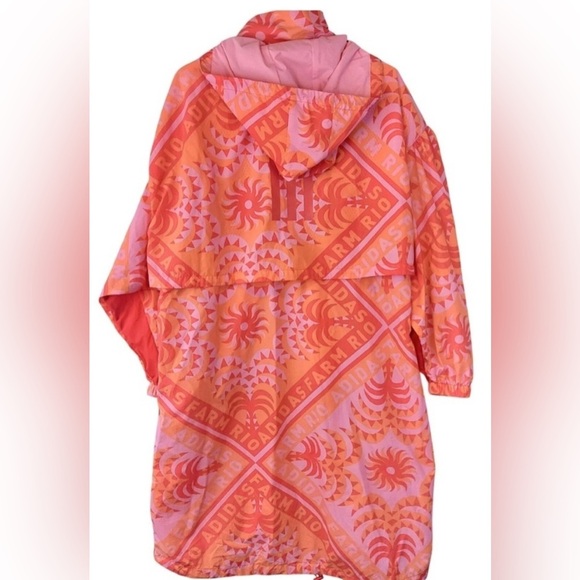 FARM RIO ADIDAS LONG JACKET WINBREAKER
TROPICAL COAT PINK RED TOMATO SOCCER MED - Picture 9 of 12